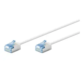 Goobay 74326 bílá / Patch kabel / Cat 6A / U/FTP / slim / 0,15 m