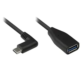 Good Connections USB-C - USB-A OTG černá / Kabel / USB 3.2 Gen 1 / 0,1 m / 5 Gbit/s