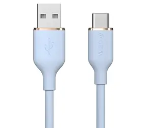 Devia Jelly Series modrá / Nabíjecí kabel / USB-A - USB-C / 1,2 m / silikonový