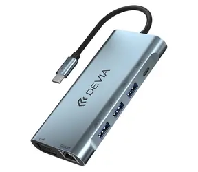 Devia Leopard Series tmavě šedá / USB hub / 11v1 / USB-C