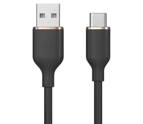 Devia Jelly Series datový kabel USB-A - USB-C černá / Datový kabel / silikonový / 1,2 m