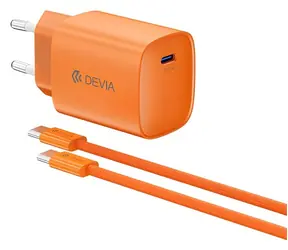 Devia Ultra6 PD Dynamic Charger oranžová / Síťová nabíječka / USB PD / 40 W (max 60 W) / + kabel