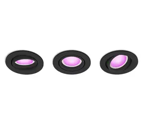 Philips Hue Centura černá / Zápustné LED svítidlo / 3x GU10 / RGB / 2000-6500K / IP20