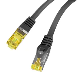 Lanberg CAT6a 0,5m černá / Patch kabel / S/FTP / LSZH / CU / Fluke Passed