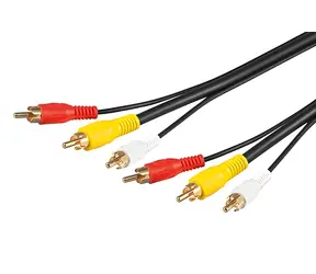 Goobay 3x Cinch (M) - 3x Cinch (M) / AV kabel / 2x audio, 1x video / 1,5 m