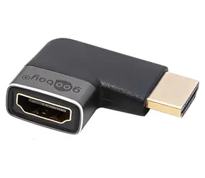 goobay / Redukce HDMI A(M)-HDMI A(F) / Lomená vpravo / 8K/60Hz / Zlacené konektory