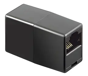 Goobay RJ45 spojka černá / Spojka / 2x F / kat. 3 telefonní