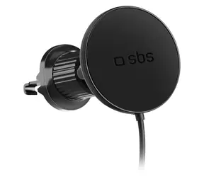 SBS Circle černá / Držák do auta / MagSafe / do mřížky / 15 W