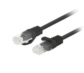 Lanberg UTP CAT6 0,25m černá 10-pack / Patch kabel / RJ45-RJ45 / Fluke Passed