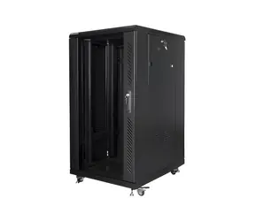 Lanberg 22U 600x800 černý / Stojanový rozvaděč / 19" / Flat pack