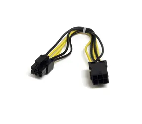 StarTech Prodlužovací kabel PCIe 6-pin černá/žlutá / Napájecí kabel / 15 cm
