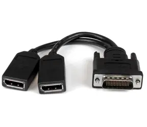 StarTech DMS-59 na 2x DisplayPort černá / Kabelový adaptér / 4K UHD / 20 cm