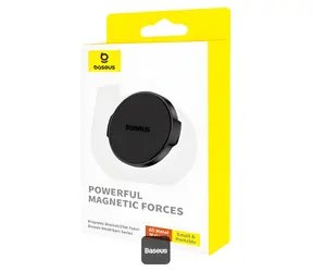 Baseus Small Ears Series Flat Cluster Black / Magnetický držák do auta / Profil 10 mm / N52 magnety / Lepicí montáž