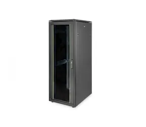 Digitus Unique 32U černá / Rozváděč / 19" / 1609x600x800 mm / Nosnost 800 kg / Skleněné dveře