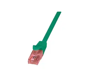 LogiLink PrimeLine zelená / Patch kabel / Cat6 U/UTP / RJ-45 / 0,25 m