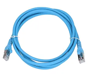 Extralink Cat.6A S/FTP modrá / Patch kabel / RJ-45 / 2 m / 10 Gbit/s / LSZH