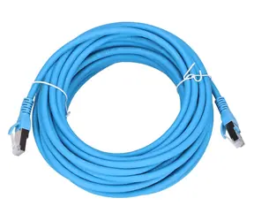 Extralink Patch kabel CAT6A S/FTP 10m modrá / Patch kabel / RJ45-RJ45 / měď / 10 Gbit/s