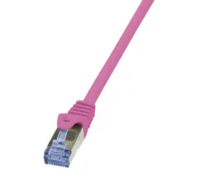 LogiLink růžová / Patch kabel / Cat6a / S/FTP / RJ-45 / 3 m