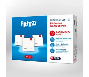 AVM FRITZ! Mesh Set 1700 3-Set / Repeater / Wi-Fi 7 / 3600 Mbit/s / Mesh