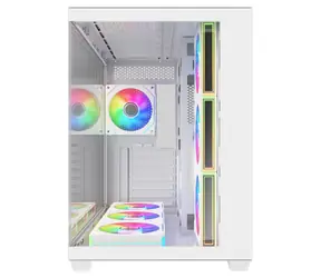 Fortron FSP M341-WA bílá / Midi Tower skříň / ATX / průhledná bočnice / ARGB / GPU 410 mm