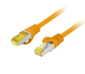 Lanberg Patch kabel Cat.6A S/FTP oranžový / Patch kabel / 1 m / LSZH / Fluke Test
