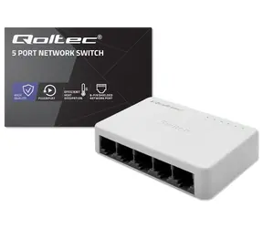 Qoltec 52245 / Síťový switch / 5 portů RJ45 / 100 Mbps