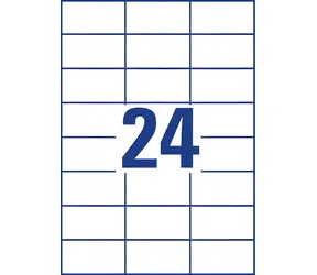 Avery 3474 / Etikety / 70 x 37 mm / bílá