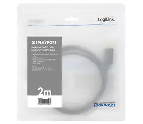 LogiLink DisplayPort - DVI / Kabel / 1 m / 1920×1080 / 60 Hz