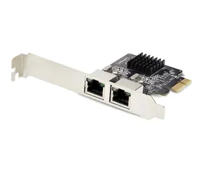 StarTech síťová karta 2-Port Gigabit PCIe černá / Síťová karta / PCI Express x1 / 2x RJ45