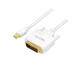 LogiLink Mini DisplayPort - DVI-D bílá / Kabel / 3 m / 1920×1080