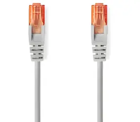 Nedis CAT6 šedá / Síťový kabel / U/UTP / RJ45 / 2 m / PVC