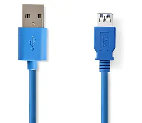 Nedis USB-A - USB-A modrá / USB kabel / USB 3.2 Gen 1 / 5 Gbps / 2 m