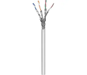 Goobay Patch kabel Cat6a 50 m šedá / Patch kabel / S/FTP / bez konektorů / 500 MHz