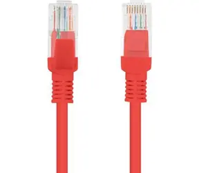 Lanberg UTP CAT6 0.25m / Patch kabel / RJ45-RJ45 / červená