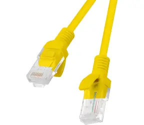 Lanberg Patch kabel Cat6 UTP 0,25m žlutý / Patch kabel / RJ45-RJ45