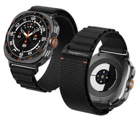 Spigen Fabric Band pro Samsung Galaxy Watch 9/8 46/44/40mm černá / Řemínek / nylon / kovová přezka