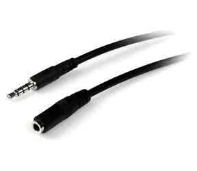StarTech MUHSMF2M / Prodlužovací kabel Audio Jack 3.5 mm / iPhone 4 pin / M/F / 2 m