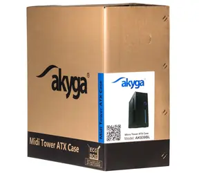 Akyga AK939BL černá, modré prvky / Skříň / Midi Tower / ATX / bez zdroje