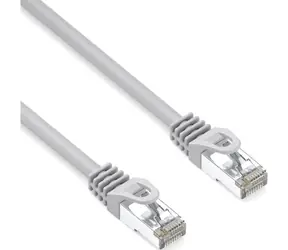 Logo LAN kabel S/FTP Cat 6a šedý / Síťový kabel / RJ-45 / 10 m / 10 Gbit/s