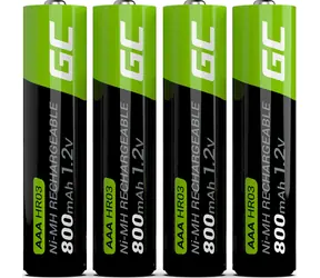 Green Cell Akumulátor AAA (R03) / Nabíjecí baterie / NiMH / 1,2 V / 800 mAh / 4 ks