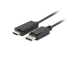 Lanberg CA-DPHD-11CC-0030-BK černá / Kabel DisplayPort na HDMI / 3 m / DP 1.1 / 1080p / 60 Hz
