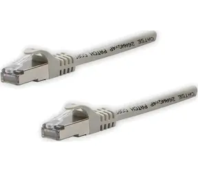 Logo LAN kabel FTP Cat 5e / Síťový kabel / RJ45 - RJ45 / 10 m / šedý