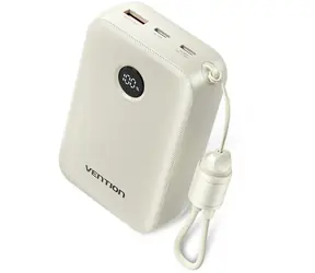 Vention Powerbanka 20000 mAh béžová / Powerbanka / USB-C / LED indikace nabíjení