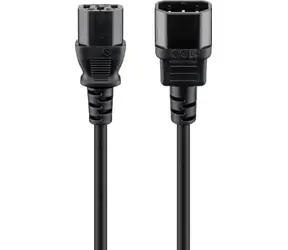 Goobay prodlužovací napájecí kabel C14/C13 černá / Prodlužovací kabel / 1 m