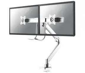 Neomounts Select NM-D775DXWHITE bílá / Stolní držák monitoru / 10-32" / VESA 75x75-100x100 / nosnost 8 kg