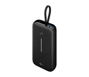 Goobay 76252 20000mAh černá / Powerbanka / integrovaný USB-C kabel 13 cm / 30W PD/QC / 2x USB-C / 1x USB-A