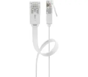 Goobay Patch kabel Cat5e U/UTP plochý bílá / Síťový kabel / RJ45 / 5 m