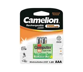 Camelion AAA (HR03) 1100 mAh / Nabíjecí baterie / Ni-MH / 1,2 V / 2 ks