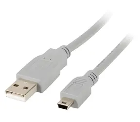 Lanberg USB Mini (M) - USB-A (M) šedá / Kabel USB 2.0 / 1,8 m