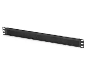 DIGITUS 19" panel pro správu kabelů černý / Rack příslušenství / 1U / otevřený kartáčový design